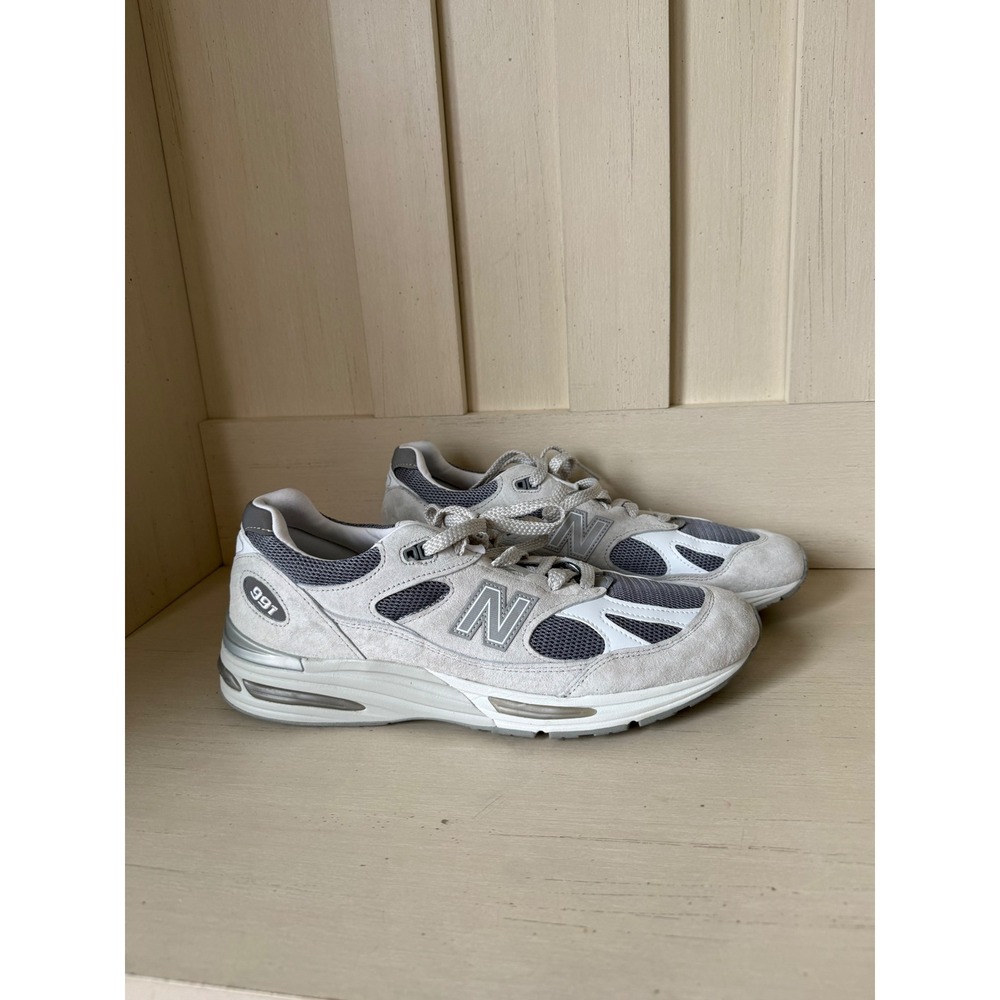 New Balance 991v2 Made in England Nimbus Cloud Grey White U991LG2 Mens 11.5